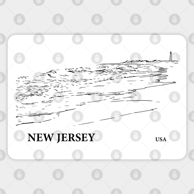 New Jersey USA Sticker by Lakeric